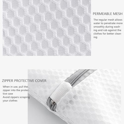 3Pcs Durable Honeycomb Mesh Laundry Bags for Delicates 12 x 16 Inches (3 Medium)