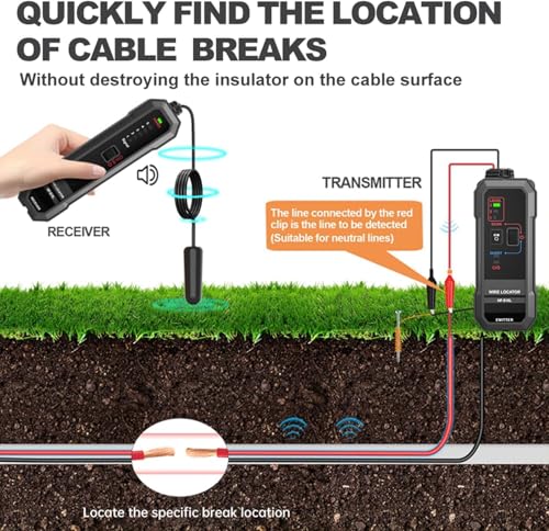 NOYAFA Underground Wire Locator, Underground Cable Locator for Pet Fence