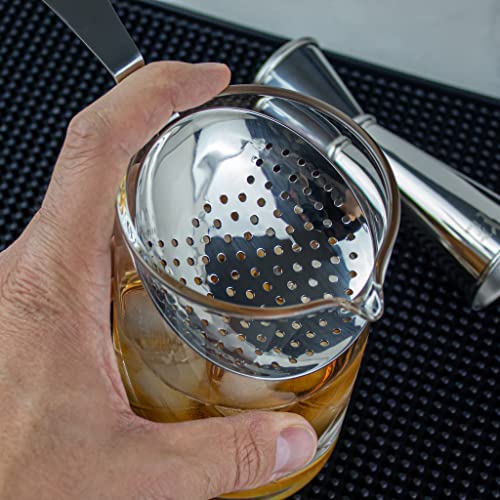 The Art of Craft Julep Strainer: Stainless Steel Cocktail Strainer for Home or Commercial Bar - size: Standard