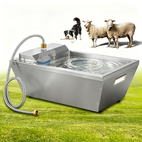 4Gal Dog Water Bowl Dispenser Automatic Livestock Water Trough