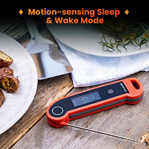 SMARTRO ST49 Digital Thermocouple Instant-Read Meat Thermometer | with Ambidextrous Backlit for Food, Grilling, BBQ, Kitchen Cooking, Oil Deep Frying and Candy - color: Red