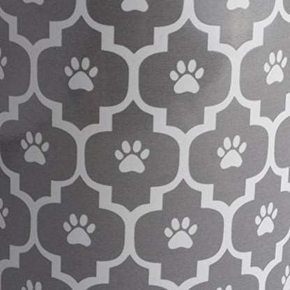 Bone Dry Lattice Collection Pet Bowl & Canister, Treat Canister, 4x6.5", Gray - color: Gray, size: Treat Canister, 4 x 6.5 in (Pack of 1)