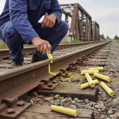 Yellow 144 Pcs Large 4 x 1 Inch Railroad Crayon Chalk - color: Yellow