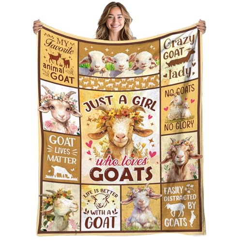 Goats 50x60in Blanket Gift for Women, Blanket for Goat Lovers