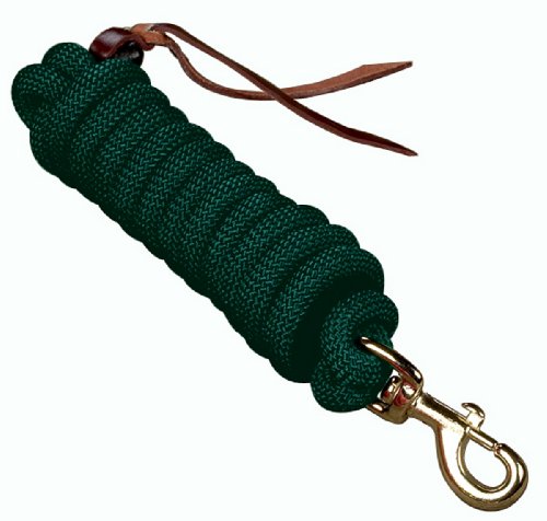 Hamilton 5/8" x 10' Poly Cowboy Horse Lead Rope, Dark Green - color: Dark Green, size: 5/8" x 10'