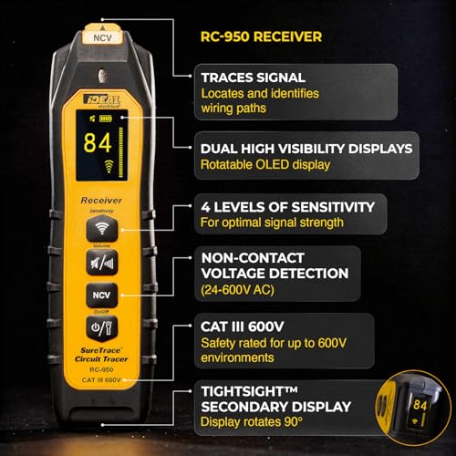 Ideal Electrical SureTrace Pro Circuit Tracer (61-950), 0-600 Volts