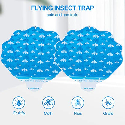 Flying Insect Trap Refill Kit Plug-in Sticky Card Plug Refills | Replacement Glue Cards for HU002 Insect Trap (5 Pack-Refill, Transparent) - size: 5 Pcs-Refill