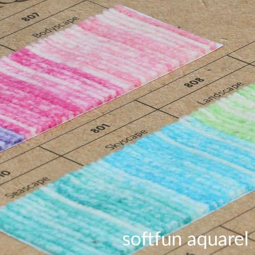 Scheepjes Softfun Aquarel Denim Color Sample Card, 1 piece - color: Softfun Aquarel-Denim Colour