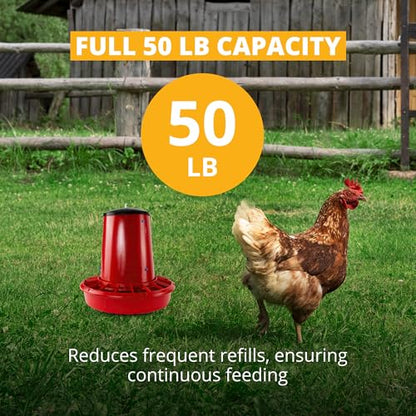 Stromberg's 50 lb Capacity Hanging Feed Saver Feeder | Large Capacity Durable Feeder with Feed Saver Grill.