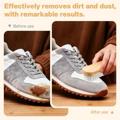 2 Pcs Suede Shoe Brush Nubuck Leather Cleaner Shoes Shine Dauber Crepe Applicators Set(2 Suede Brushes) - style: 2 Suede Brushes