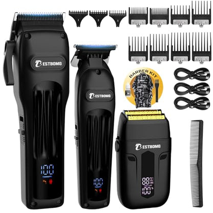 BESTBOMG® Hair Clippers for Men, Clipper, Trimmer & Shaver Set, BS-808A - color: Black