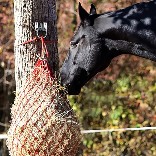 Cross Tie Ring for Horses, Block Tie Hitching Ring with Screws for Horse Stall Stable, Wall Mount Tie Down Horse Barn Supplies 2 Pieces