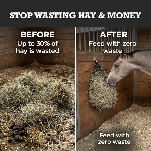 hay chix Half Bale Slow Feed Hay Net for Horses - 1 3/4" Holes - Leopard - color: Leopard