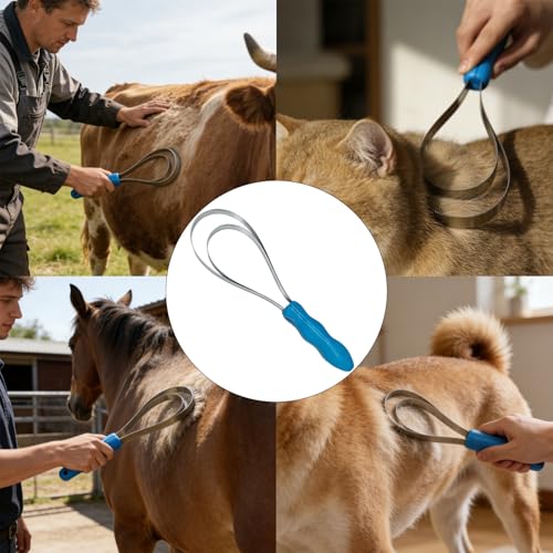Deshedding Tool Grooming Brush for Horse Dog Cat(Double Loop) - color: Double Loop