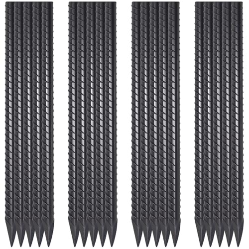 Rebar Stakes 16 Inch Heavy Duty 1/2 Inch Dia Straight Metal Spikes 20 Pack - size: 16"-Φ1/2"-20pcs