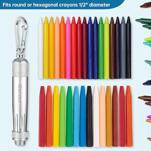 Aluminum Lumber Crayon Holder, 1/2 in Crayons, Silver 2 Pack - color: Silver-2
