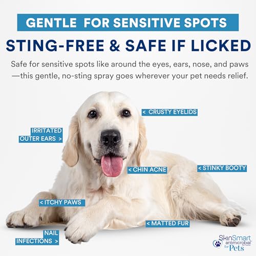 SkinSmart Antimicrobial Wound Care for Pets, Hypochlorous Acid Spray, 8 oz