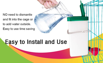 2pcs Automatic Drinker System Chick Water Cups 1L Hanging Automatic Fill Chick Cup Drinker Waterer Used for Cages