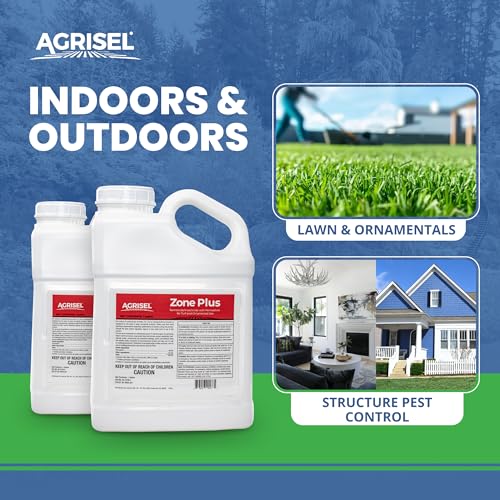 Agrisel Zone Plus Insect & Pest Control, Eco-Friendly, 128 Ounce | Broad Spectrum, for Indoor & Outdoor, Effective Against 100 Pests - size: 128 Fl Oz (Pack of 1)