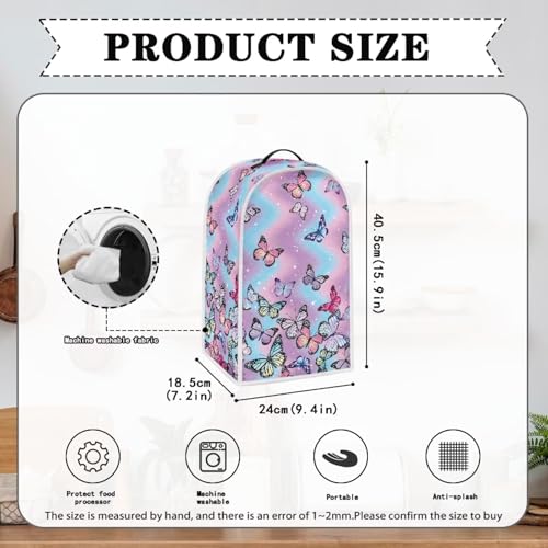 Appliance Dust Cover with Hook Comfortable Stylish Protective Cover Stand Blender Cover Fashion Blender Cover Colorful Butterfly - color: Colorful Butterfly