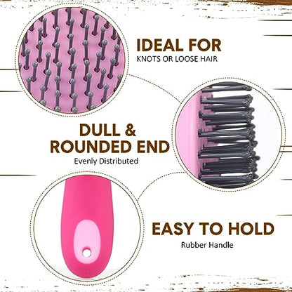 Zhehao 2 Pack Mane and Tail Brush Mane and Tail Horse Bog Brush with Grip Random Color