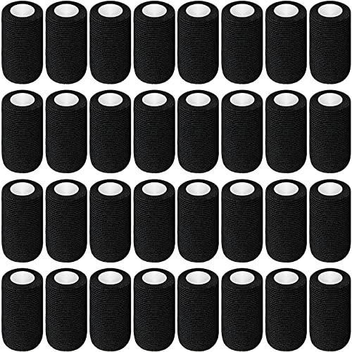 Treela 36 Pcs Self Adherent Bandage 4" X 5 Yard Wrap Breathable - color: Black, size: 4" X 5 Yard