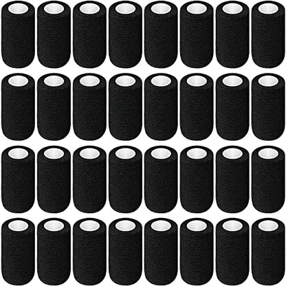 Treela 36 Pcs Self Adherent Bandage 4" X 5 Yard Wrap Breathable - color: Black, size: 4" X 5 Yard