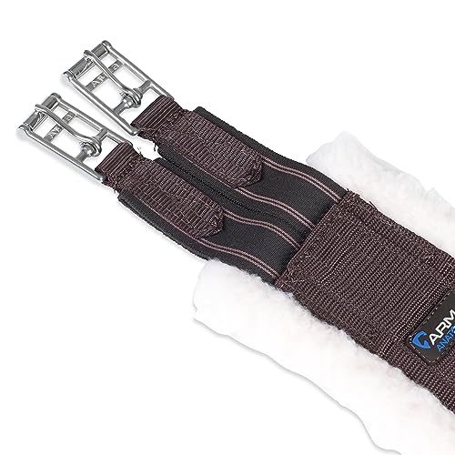 Shires Fleece Lined Girth - color: Brown, size: 56"