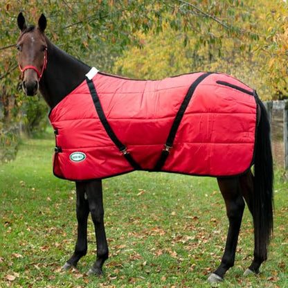 Country Pride Sentinel Channel Quilt Horse Stable Blanket, Midweight Open Front, 420D Nylon Outer Shell, 250g Poly-Fill Insulation, Wither Protection, Adjustable Leg Straps, Bias Surcingle (72,Black) - color: Black, size: 72