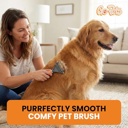 GoPets 2-in-1 Deshedding & Dematting Comb & Grooming Brush for Dogs & Cats - style: 2-Sided Dematting Comb