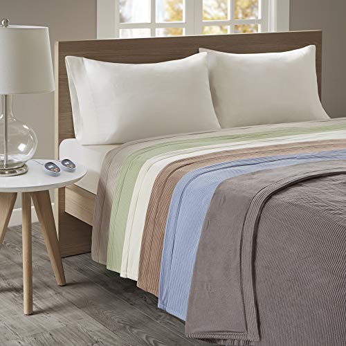 Beautyrest Heated Blanket King, Micro Fleece Electric Blanket, Beige - color: Beige, size: King