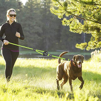 JSXD Heavy Duty Double Handle Dog Leash - 5 FT with Comfortable Padded and Reflective Rope for Small, Medium, Large Dogs (Rope-Green) - color: Rope-Green
