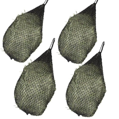 Country Pride Ultra Slow Feeder Hay Net, 1-Inch Openings to Slow Hay Consumption, Durable Woven Design, Top-Loading, Holds 5-6 Flakes, Compatible with Hay Hoops, 42-Inch, 42-Inch, 4 Pack (Black) - color: Black