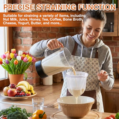 3 PCS Reusable Ultra Fine Mesh Strainer Bags with Stainless Steel Handle