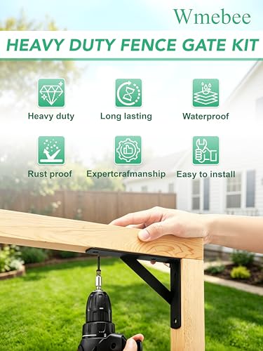 2 Pack Anti Sag Gate Kit, Fence Gate Kit Gate Hardware,Heavy Duty - size: 2 Door Set