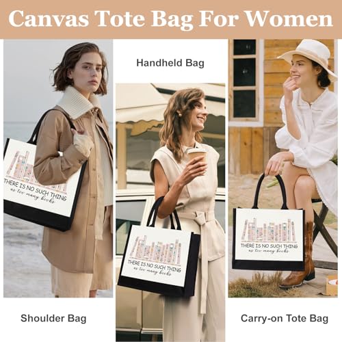 GevGuxLuo Tote Bag for Women Animal Lover Bag Gift for Women - color: Books