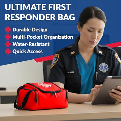 Dixie EMS Dixigear Empty First Responder II Bag 10.5" x 5" x 8" - Red - color: Red