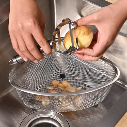 Fox Run Stainless Steel Colander, Triangular 3 Quart Pasta Strainer - size: 3 Quart, Triangular