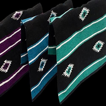 Majestic Ally 36"x 34" Navajo Design Acrylic Saddle Blanket -2.4 lbs (Purple and Black) - color: Purple and Black