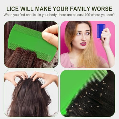 6 Pcs Head Hair Comb, Double Sided Fine Tooth Comb