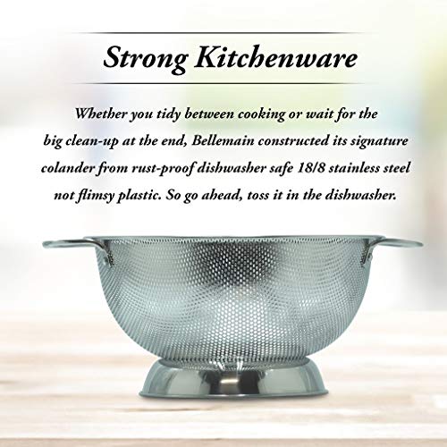 Bellemain Stainless Steel Colander for Kitchen, 3 Qt Pasta & Rice Strainer - size: 3-Quart
