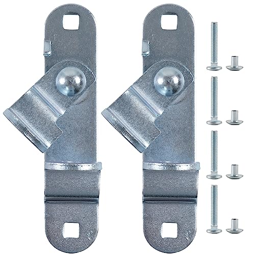 GDW Cargo Trailer Door Latch Hasp Keeper, 2-Pack with Screws & Nuts | For Ramp Padlock, Race Bar Lock Handle, Enclosed Car Hauler, Includes 4 Screws & 4 Nuts