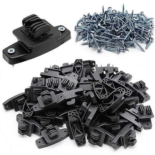 SYOWADA 50PCS Electric Fence Wood Post Claw Insulators Black Electric Wire Fence Insulators for Hi-tensile