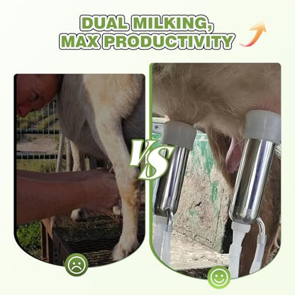 φ25mm Double Head Teat Cup for Cow, Milking Machine Accessory - style: Cups for cow