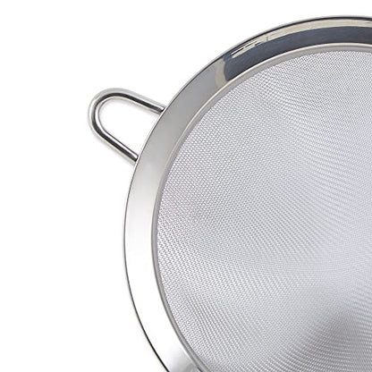 RSVP International Endurance Kitchen Collection, Stainless Steel Fine Mesh Conical Sieve/Colander, Multi-Purpose for Cooking, Baking, Loose Leaf Tea, Bar Strainer Cocktails, 4-Inch - size: 3-1/2-Inch