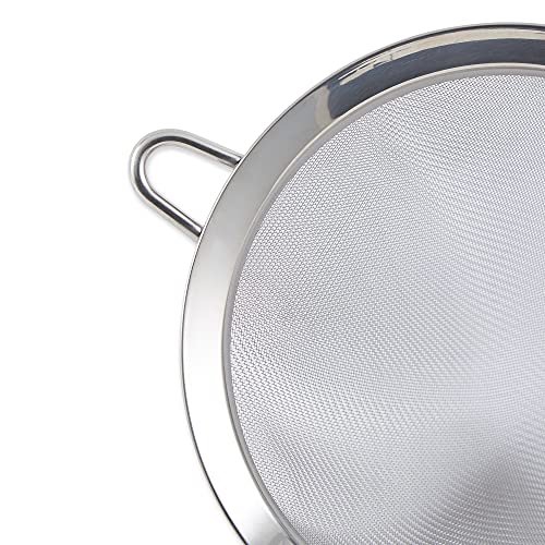 RSVP International Endurance Kitchen Collection, Stainless Steel Fine Mesh Conical Sieve/Colander, Multi-Purpose for Cooking, Baking, Loose Leaf Tea, Bar Strainer Cocktails, 3-Inch - size: 3-Inch