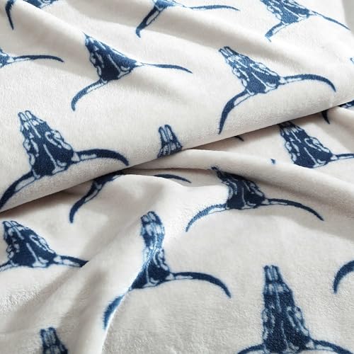 Wrangler - Soft Plush Throw Blanket for Bed & Couch, 50x70 - color: Plains Creek Blue, size: 50" x 70"
