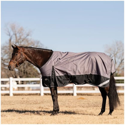 PROFESSIONAL'S CHOICE 1200D Ripstop Horse Turnout Rain Sheet - color: Charcoal, size: 78"