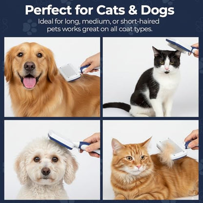 BPG Pet Grooming Tools for Dogs & Cats- Self Cleaning Slicker Brush, Deshedding & Dematting Grooming Dog Brush For Shedding, Removes Loose Fur & Tangles- Brooklyn Pet Gear - color: Self Cleaning Slicker Brush