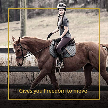 Kavallerie Gel Saddle Pad - Helps with Saddle Bridging, Sore Back, Swayed Back, High Withers English Bareback Pad for Horses, Protective, Perfect for Eventing, Schooling, Dressage - size: Middle Riser